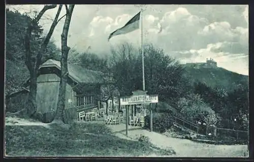 AK Wien, Kahlenberg, Cafe-Restaurant Zur eisernen Hand von J. Kaltenbrunner