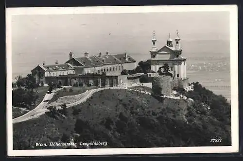 AK Wien, Höhenstrasse mit Leopoldsberg