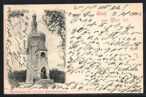 AK Wien, Habsburgwarte auf dem Hermannskogel