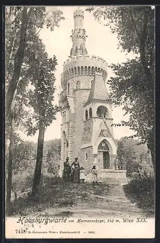 AK Wien, Habsburgwarte am Hermannskogel