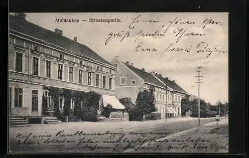 AK Mehlauken, Strassenpartie mit Restaurant