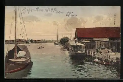 AK Labiau, Fischerboote im Hafen