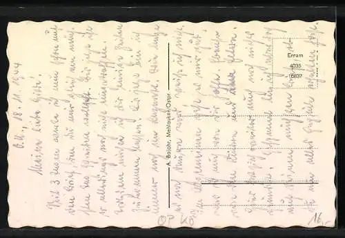 AK Mehlauken /Ostpr., Partie an der Kirche