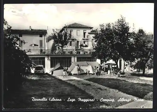 AK Arona /Lago Maggiore, Dormello, Camping Albergo Motta, Via Sempione 14