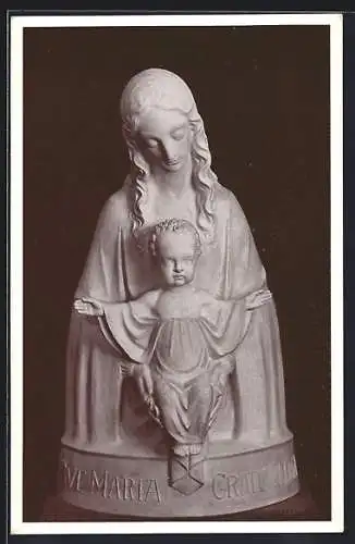 AK Münsterschwarzach, Maria Statue mit Jesuskind
