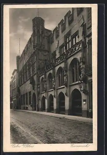 AK Cöln a. Rhn., Strassenpartie am Gürzenich