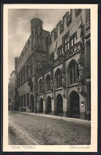 AK Cöln a. Rhn., Strassenpartie beim Gürzenich