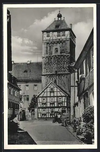 AK Bischofsheim /Rhön, Ansicht vom Centturm