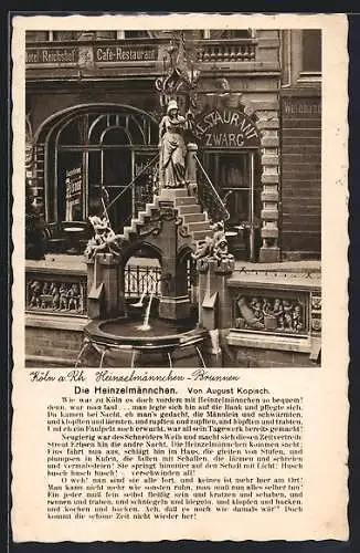 AK Köln a. Rh., Am Heinzelmännchen-Brunnen