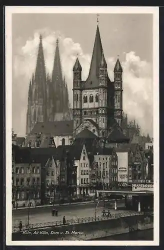 AK Köln, Alt-Köln, Dom und St. Marien, Rhein-Hotel