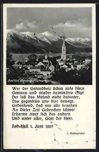 AK Bad Hall /Oberdonau, Ortsansicht mit Kirche