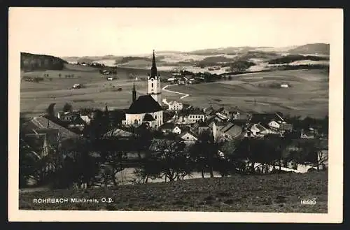 AK Rohrbach /Mühlkreis, Ortsansicht mit Kirche