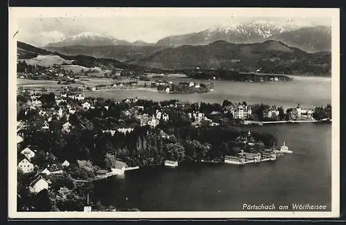 AK Pörtschach am Wörthersee, Ortsansicht aus der Vogelschau
