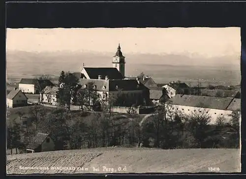 AK Windhaag b. Perg, Ortsansicht mit Kirche