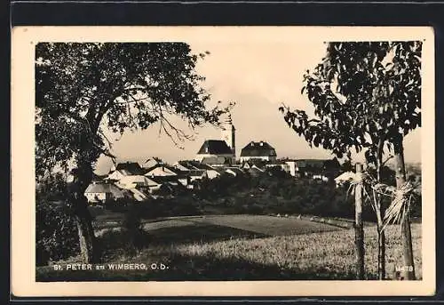 AK St. Peter am Wimberg, Ortsansicht mit Kirche