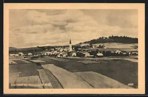 AK Rohrbach im Mühlviertel, Ortsansicht mit Kirche
