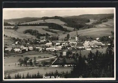 AK Zwettl /O.-Oe., Teilansicht mit Kirche