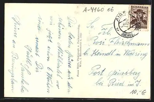 AK Aigen im Mühlkreis, Teilansicht mit Kirche