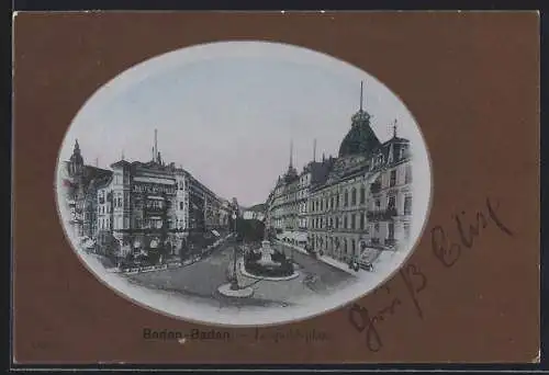 AK Baden-Baden, Hotel Victoria am Leopoldsplatz