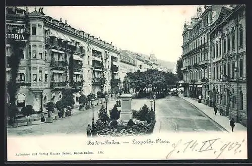 AK Baden-Baden, Leopoldsplatz