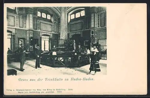 AK Baden-Baden, Trinkhalle, Innenansicht