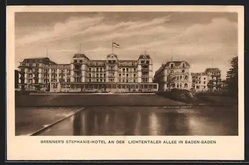 AK Baden-Baden, Brenners Stephanie-Hotel an der Lichtentaler Allee