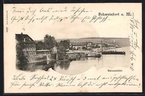 AK Schweinfurt a. M., Mainansicht