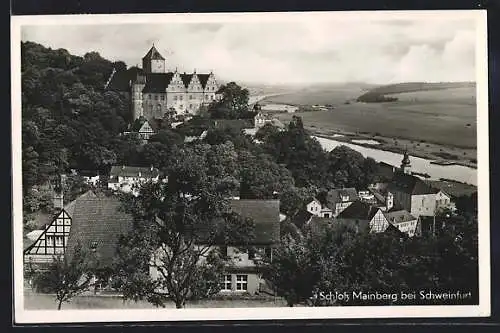 AK Mainberg bei Schweinfurt, Teilansicht mit Schloss