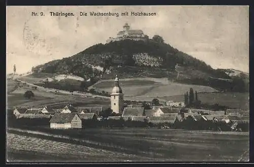 AK Holzhausen / Thüringen, Blick auf die Wachsenburg