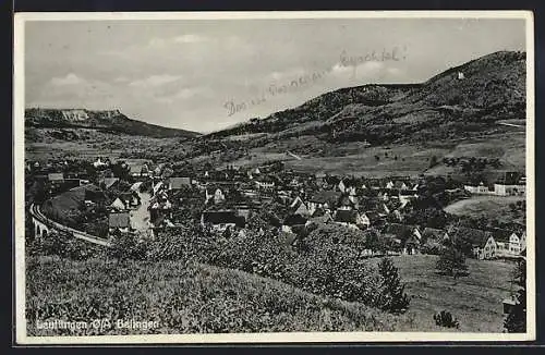 AK Lautlingen O.-A. Balingen, Teilansicht mit Kirche