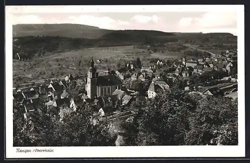 AK Tiengen /Oberrhein, Teilansicht mit Kirche