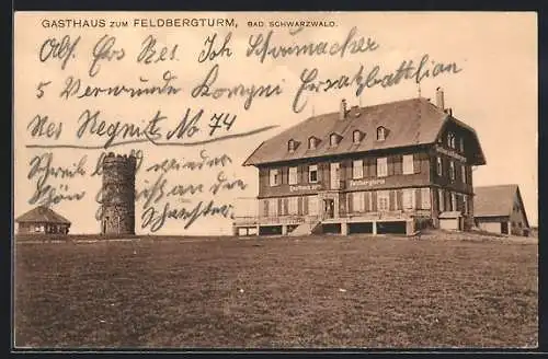 AK Feldberg / Schwarzwald, Gasthaus zum Feldbergturm