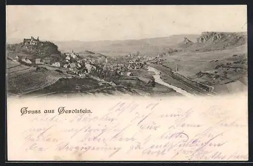 AK Gerolstein, Panorama mit Ruine