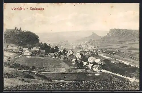 AK Gerolstein, Totalansicht mit Ruine