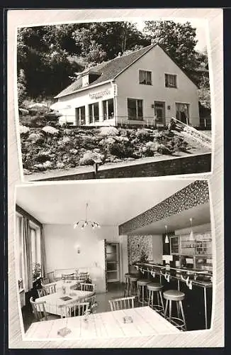 AK Gerolstein /Eifel, Hotel-Restaurant Haus Berghof, Burgstrasse 1