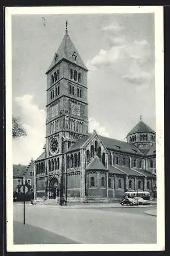 AK Schweinfurt, Bus vor der Heilig-Geist-Kirche