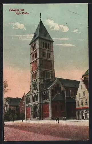 AK Schweinfurt, Partie an der Kath. Kirche