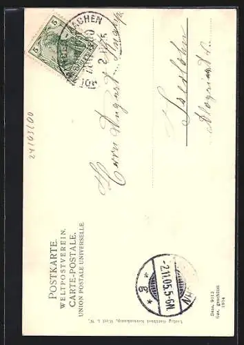 AK Werl i. W., Blick auf das Kriegerdenkmal