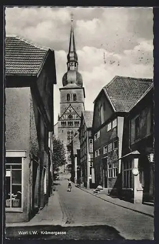 AK Werl i. W., Blick in der Krämergasse