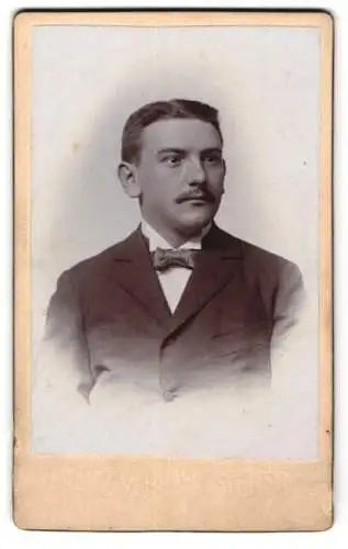 Fotografie Franz v. Prandtstetter, Eleganter Herr mit gestreifter Krawatte