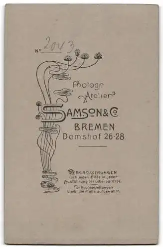 Fotografie Samson & Co., Bremen, Domshof 26-28, Ältere Dame mit Buch