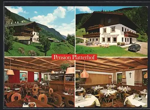 AK St. Johann /Ahrntal, Pension Platterhof - Haus, Innenansichten