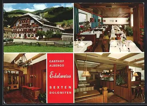 AK Sexten /Dolomiten, Gasthof Edelweiss