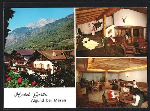AK Algund b. Meran, Hotel Gstör, Bes. Fam. Eduard Tschenett