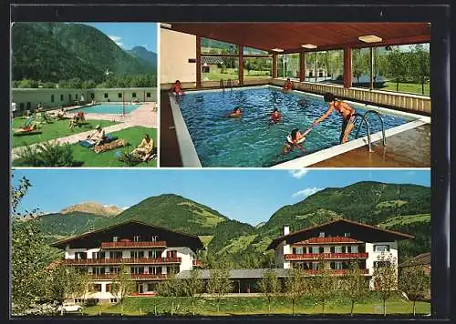 AK Gais b. Bruneck, Gasthof Windschar mit Schwimmbad