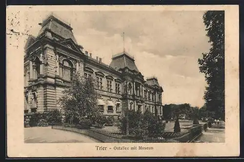 AK Trier, Ostallee mit Museum