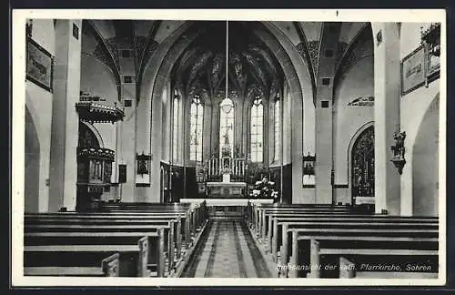 AK Niederweiler, Sohren, Innenansicht der kath. Pfarrkirche