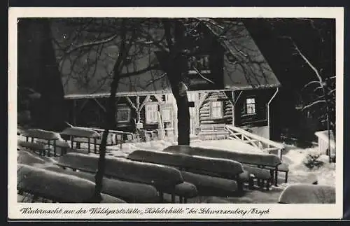 AK Schwarzenberg /Erzgeb., Waldgaststätte Köhlerhütte