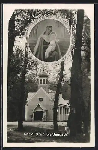 AK Wien, Kirche Maria Grün, Waldandacht, Gnadenbild