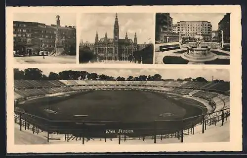 AK Wien, Stadion, Denkmal, Brunnen